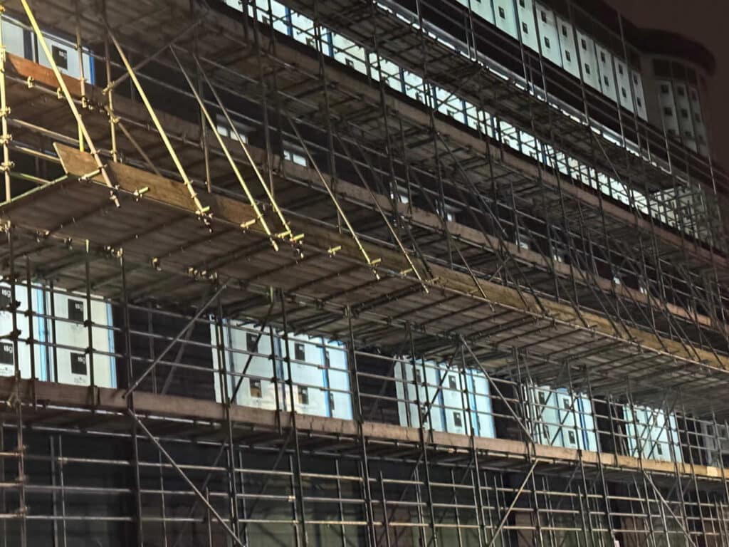 Protection Fan Scaffolding, Southampton Refurbishment Project