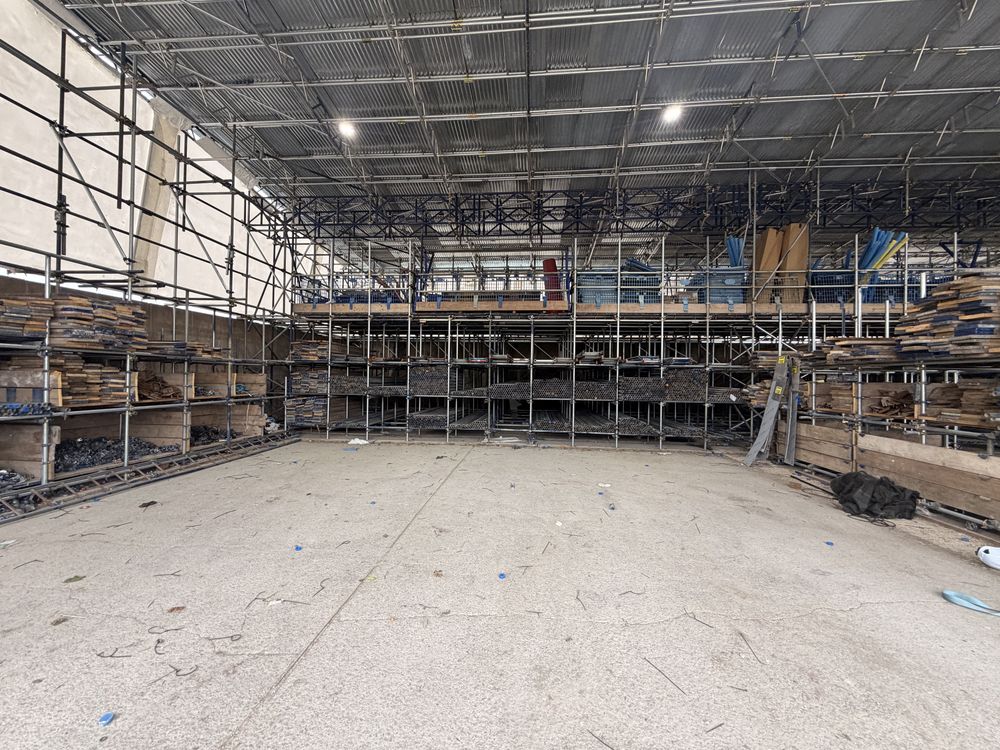 Temporary Roof & Shrink Wrap Encapsulation at Whites Scaffolding's New Yard